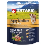Ontario Dog Puppy Medium LAmb & Rice - 0,75